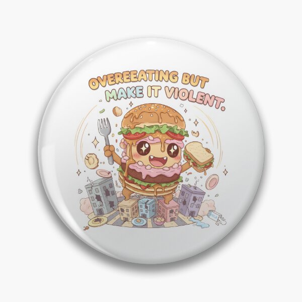 Item preview, Overeating But Make It Violent – Buffet Kaiju Kawaii Monster designed and sold by Snackwear Apparel.