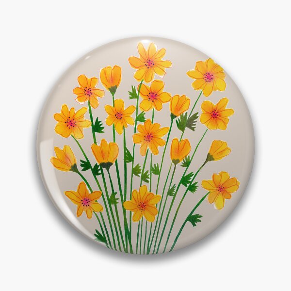 Item preview, Yellow watercolor buttercup flowers  designed and sold by Petra Lang.