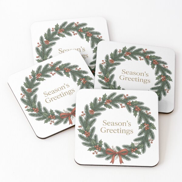 Item preview, Season’s Greetings Christmas Wreath designed and sold by TursuShop.