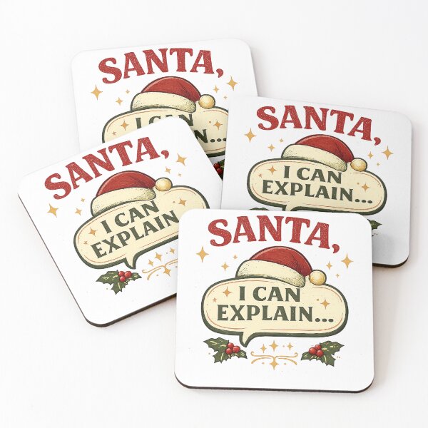 Item preview, Santa, I Can Explain… - Funny Vintage Christmas Design designed and sold by Work Life Tees.
