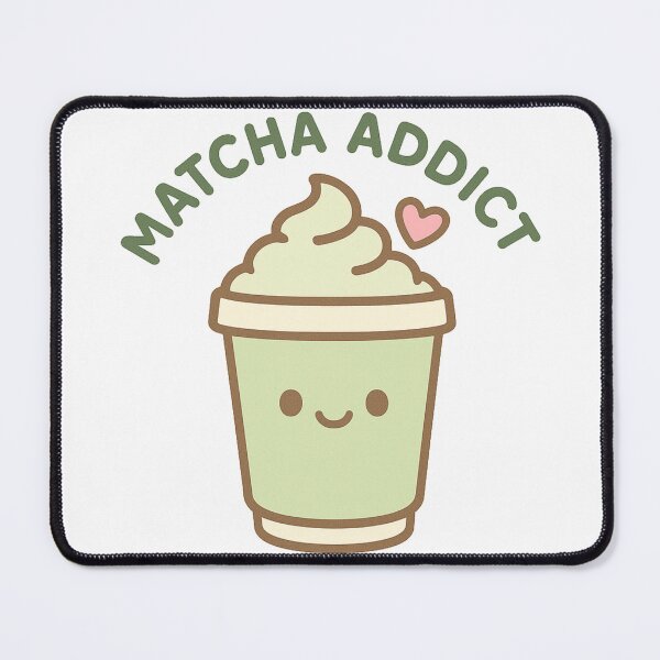 Item preview, Matcha Addict – Cute Kawaii Matcha Latte Design designed and sold by NitkiStudio.