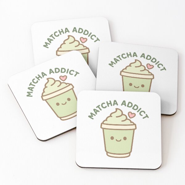 Item preview, Matcha Addict – Cute Kawaii Matcha Latte Design designed and sold by NitkiStudio.