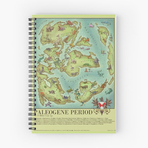 Item preview, PALEOGENE PERIOD. Medieval Bestiary World Map designed and sold by Mario Lanzas.