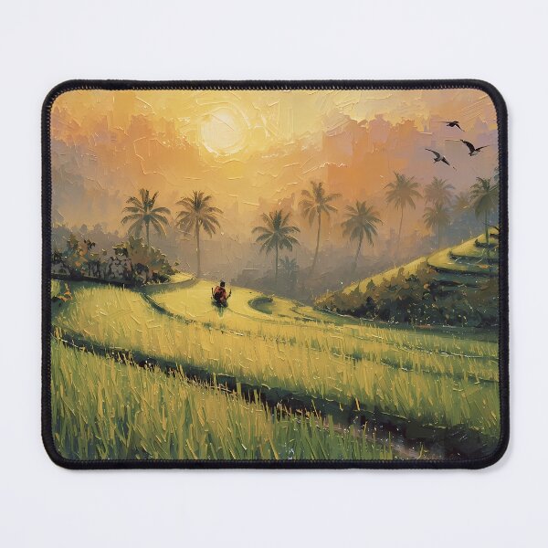 Item preview, Bali Golden Rice Fields Sunrise designed and sold by RkskArt.