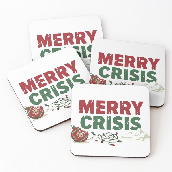 Item preview, Merry Crisis Broken Ornament Christmas Illustration designed and sold by TursuShop.