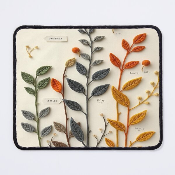 Item preview, Japandi Felt Botanical Still Life designed and sold by MusicSoulMystics.