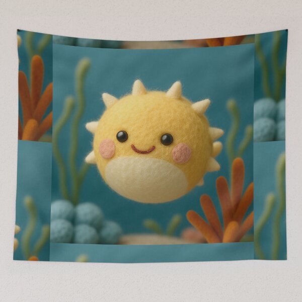 Item preview, Sunny the Puffer Fish of Cuddlefish Cove  designed and sold by CuddleFish Creations.