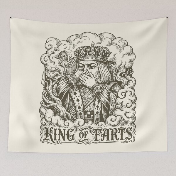 Item preview, King Of Farts Funny Medieval Vintage Farting designed and sold by Y-Vibes.