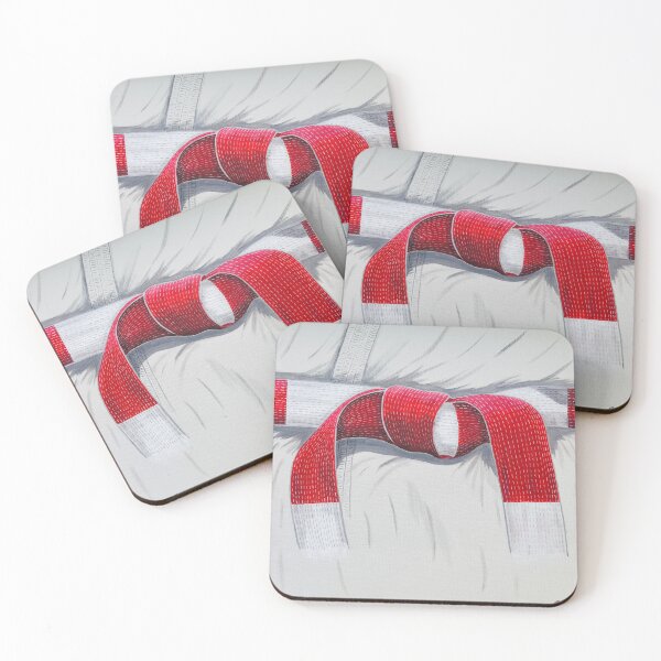 Item preview, White and red belt martial arts judo 6th dan, 7th dan, 8th dan designed and sold by Valérie SCHULER.