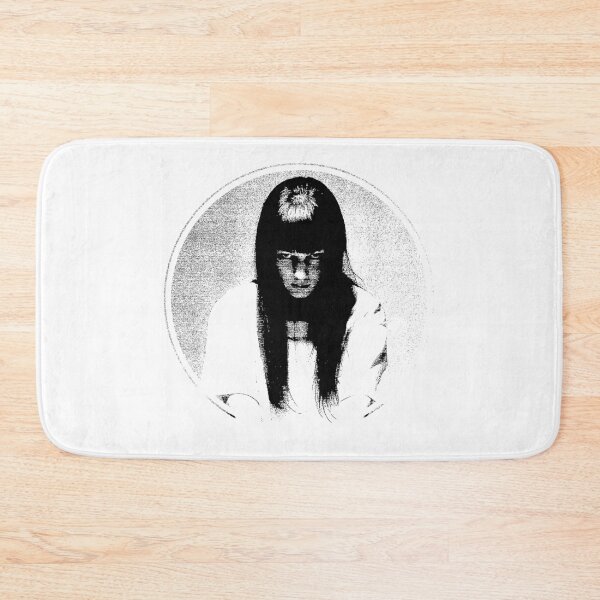 Item preview, Heavy contrast, grainy texture of haunting monochrome portrait of a mysterious female figure designed and sold by grande76.
