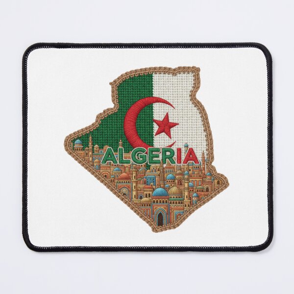 Item preview, Algeria Crochet Flag Patch designed and sold by danadino3.