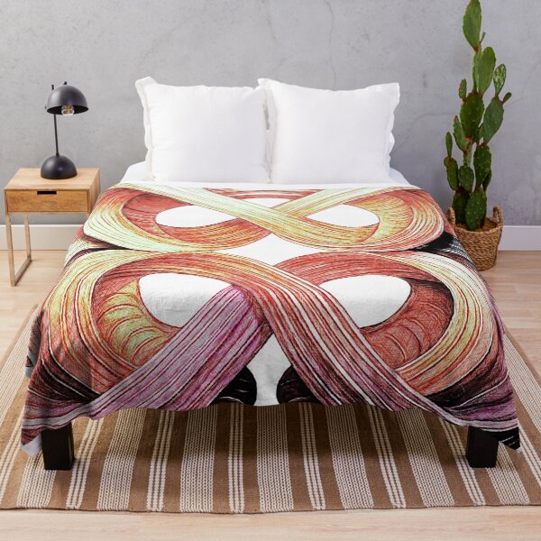 Item preview, Retro Organic Knot – Abstract Woven Ribbons in Warm Tones designed and sold by Hen-C-Art.