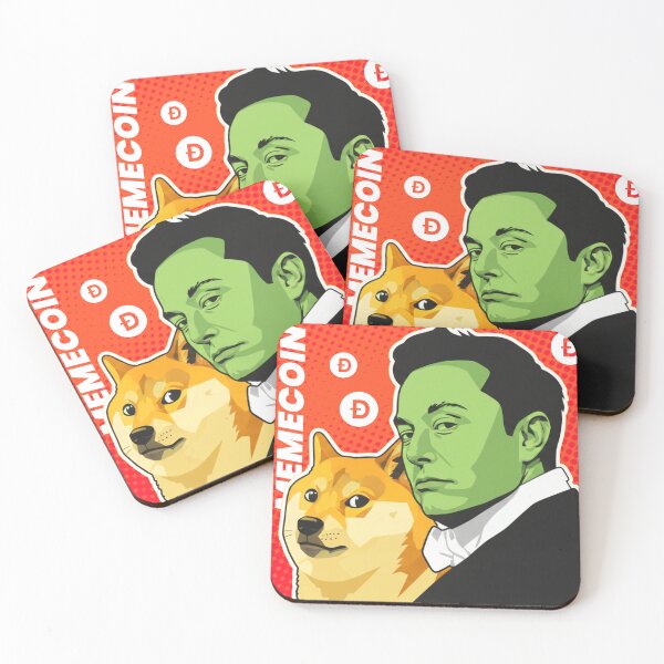 Item preview, Elon Musk Dogecoin Meme King Pop Art | MEMECOIN (Doge Army HODL - To The Moon Solana Meme Art) designed and sold by FashionTraders.