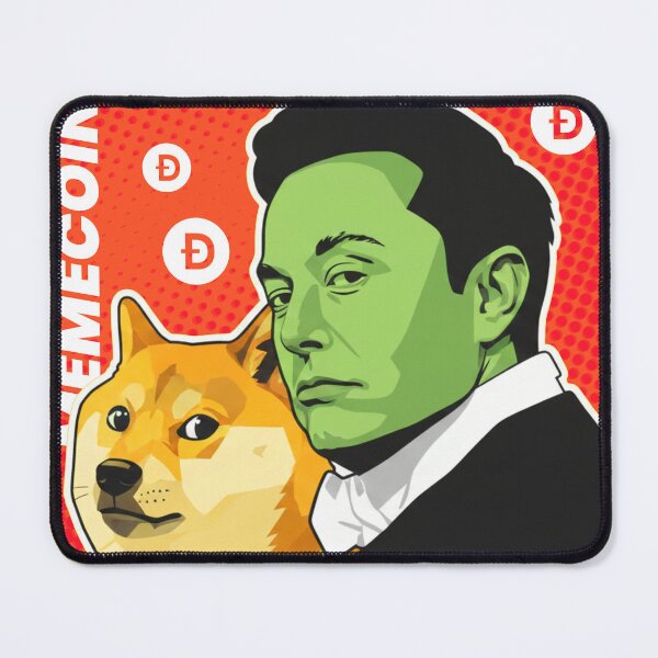 Item preview, Elon Musk Dogecoin Meme King Pop Art | MEMECOIN (Doge Army HODL - To The Moon Solana Meme Art) designed and sold by FashionTraders.