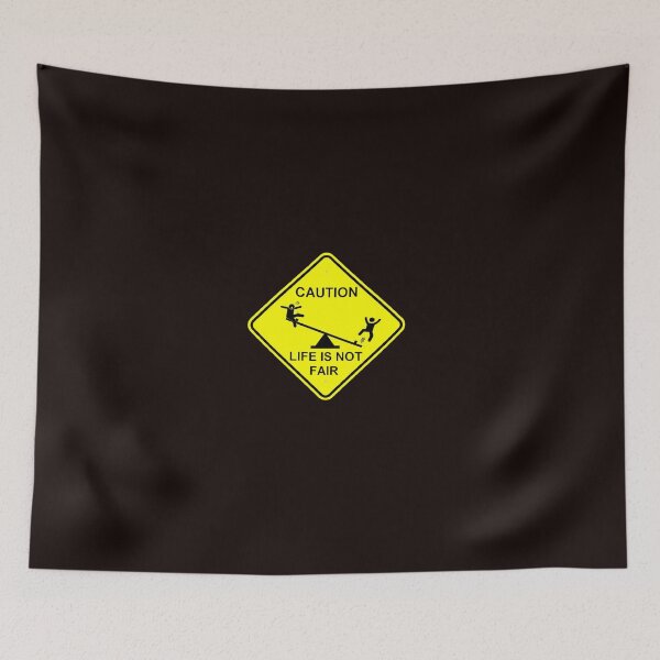 Item preview, seesaw caution sign life not fair logo designed and sold by VWscout2.