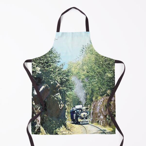 Item preview, Vintage Steam Locomotive At Summit Cut, Green Mountain designed and sold by Susan Savad.