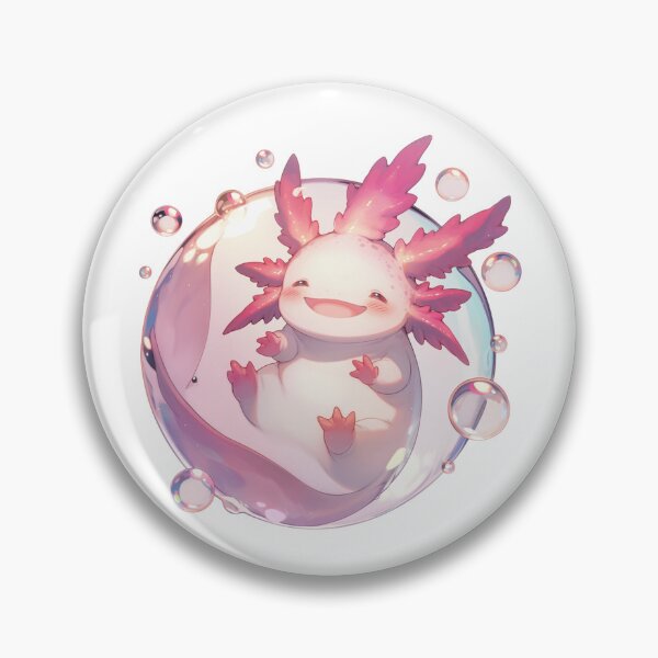Item preview, Cute happy axolotl bubbles designed and sold by SMARTKIT  DESIGNAGENCY.