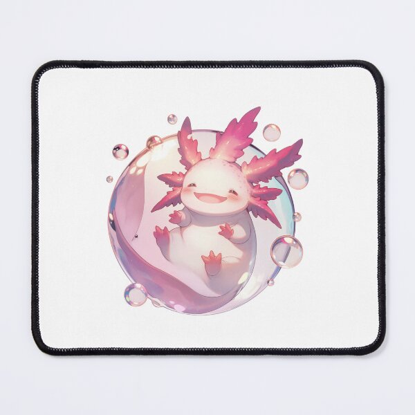 Item preview, Cute happy axolotl bubbles designed and sold by SMARTKIT DESIGNAGENCY.