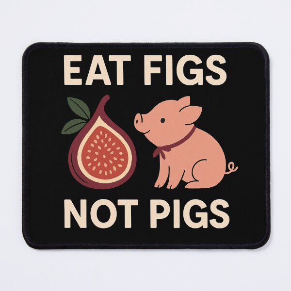 Artikelvorschau, Iss Feigen statt Schweine – Veganes Premium-T-Shirt-Design für Tierrechte entworfen und verkauft von KrissGraphShop.