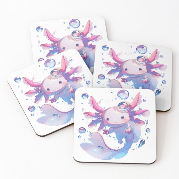 Item preview, Cute happy axolotl bubbles designed and sold by SMARTKIT  DESIGNAGENCY.