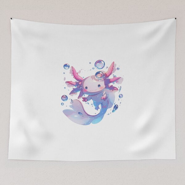 Item preview, Cute happy axolotl bubbles designed and sold by SMARTKIT  DESIGNAGENCY.