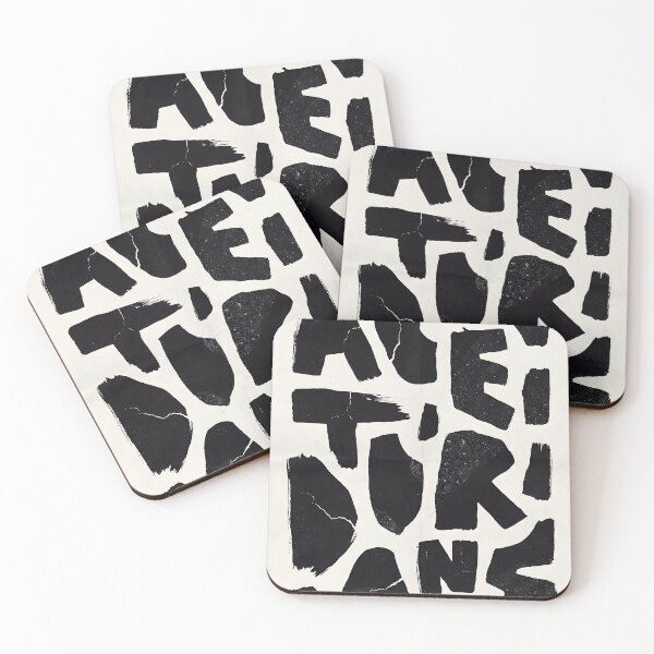 Aperçu de l'œuvre Affiche typographique abstraite – Poster moderne en noir et blanc audacieux, décoration murale minimaliste, design graphique contemporain créée et vendue par AbstractAuraArt.