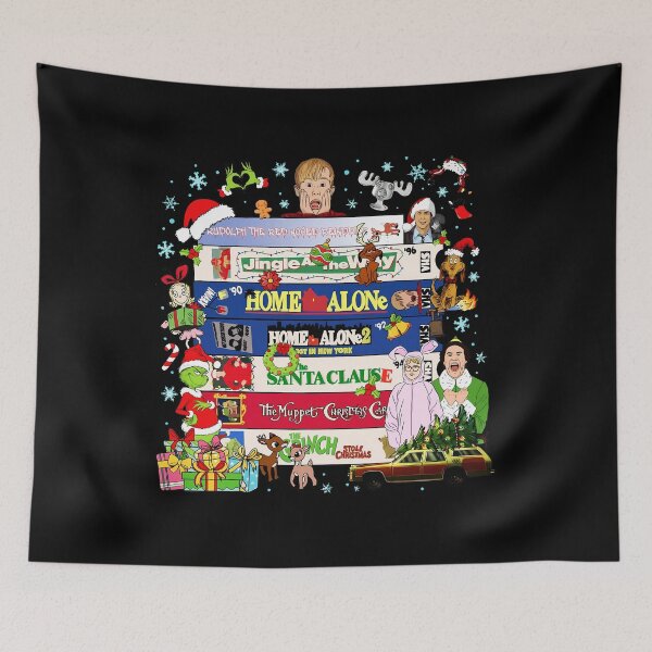 Item preview, Funny 90s Style Christmas, Vhs Tapes, Home Alone ,Wet Bandits, Elf, Grinch  designed and sold by gajorotoru.