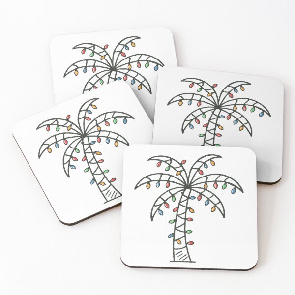 Item preview, Palm tree with Christmas lights designed and sold by The Cozy Cauldron.