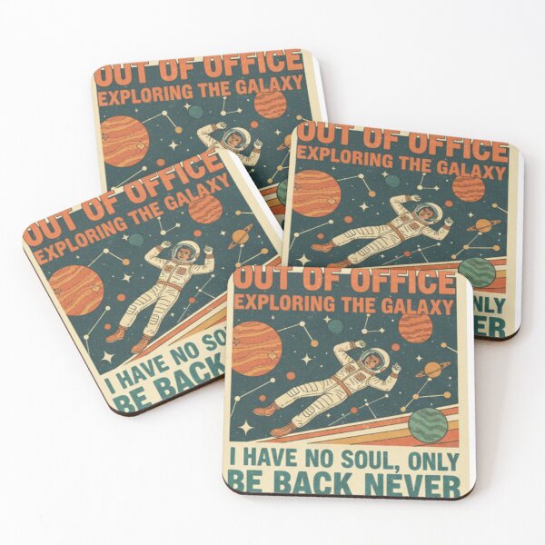 Item preview, Out of Office Exploring the Galaxy: Sarcastic Retro Astronaut T-Shirt & Funny Work Escape Gift designed and sold by MonaRose_Art.
