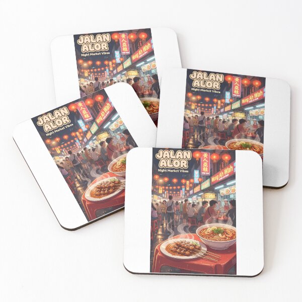 Item preview, Jalan Alor Night Market - Kuala Lumpur Street Food Satay & Laksa Art designed and sold by Digital Dreams Arts.