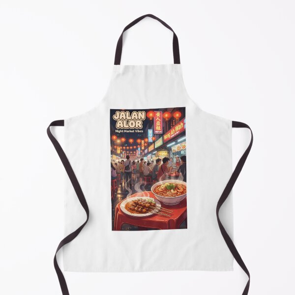 Item preview, Mercado nocturno de Jalan Alor - Comida callejera de Kuala Lumpur Satay y Laksa Art designed and sold by Digital Dreams Arts.