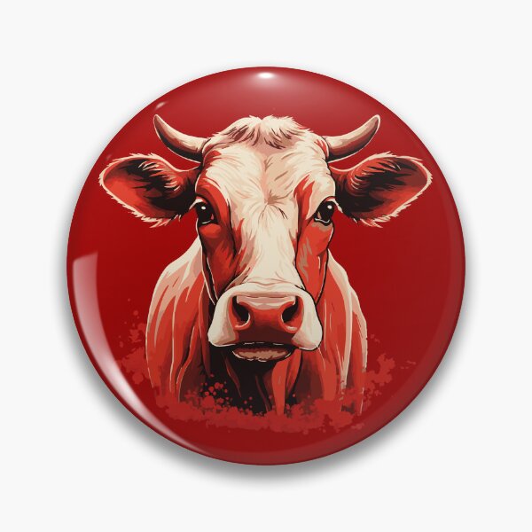 Item preview, Red Cow – Powerful Animal Portrait designed and sold by drizzd.