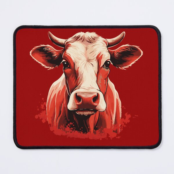 Item preview, Red Cow – Powerful Animal Portrait designed and sold by drizzd.