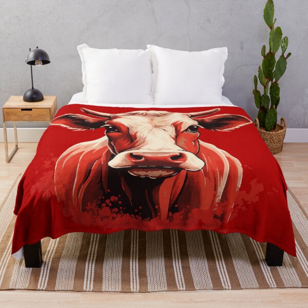 Item preview, Red Cow – Powerful Animal Portrait designed and sold by drizzd.