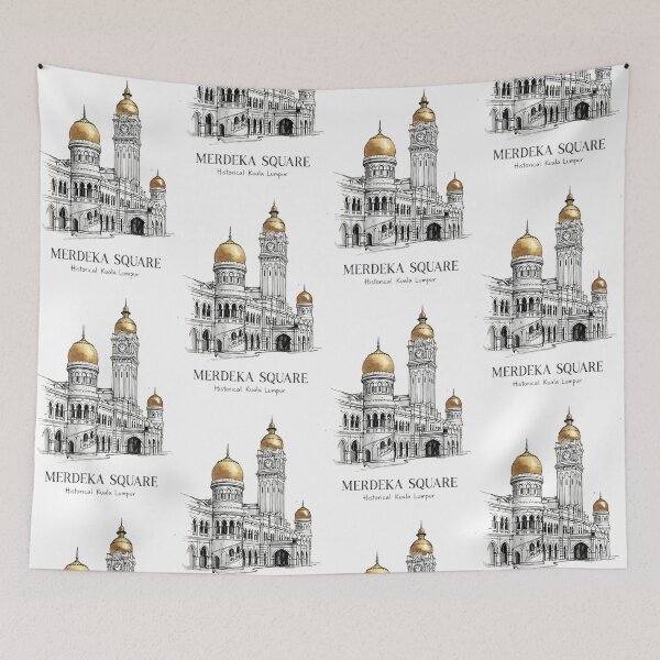 Item preview, Sultan Abdul Samad Building - Merdeka Square Historical Sketch designed and sold by Digital Dreams Arts.