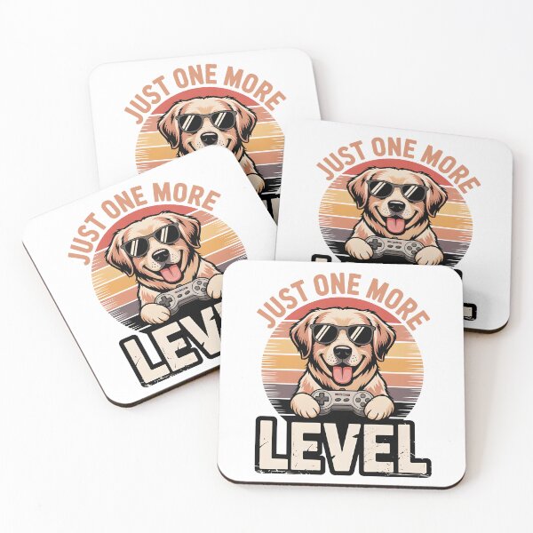 Item preview, JUST ONE MORE LEVEL Gaming Dog Art designed and sold by ZuToMi.
