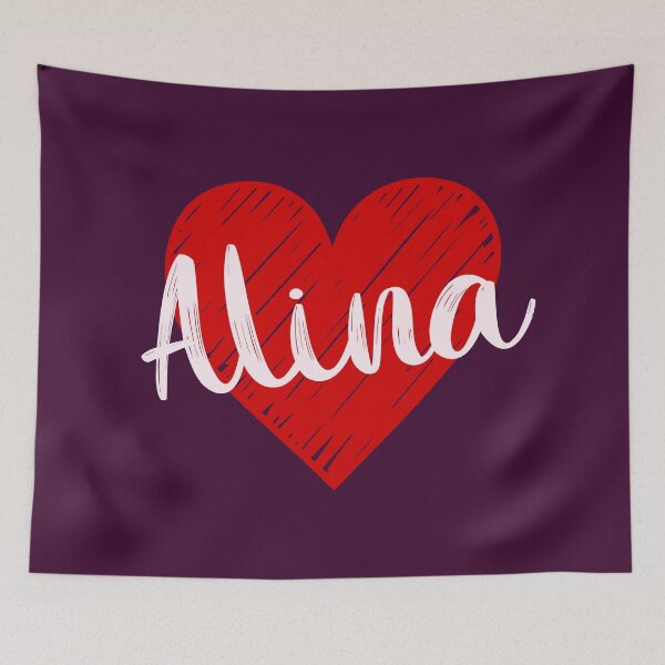 Item preview, Alina Name Red Heart  designed and sold by Jeallan Designs.