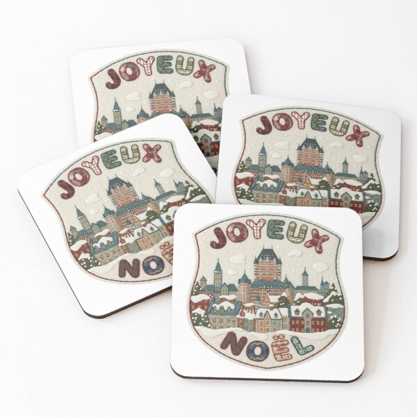 Item preview, Quebec City Joyeux Noël Heritage Felt Xmas Patch designed and sold by Imaginarium of Chaos falcon88 .