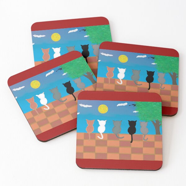 Item preview, Cats sitting on the Brick Wall enjoying the Sun in the day designed and sold by PVTCreations.