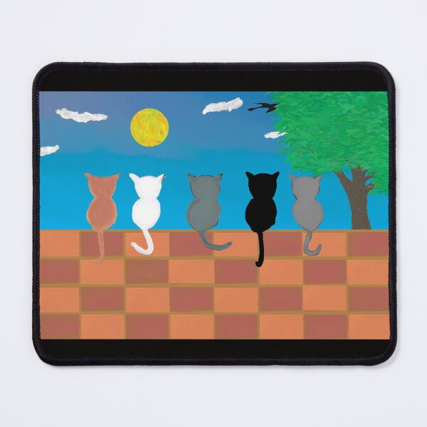 Item preview, Cats sitting on the Brick Wall enjoying the Sun in the day designed and sold by PVTCreations.
