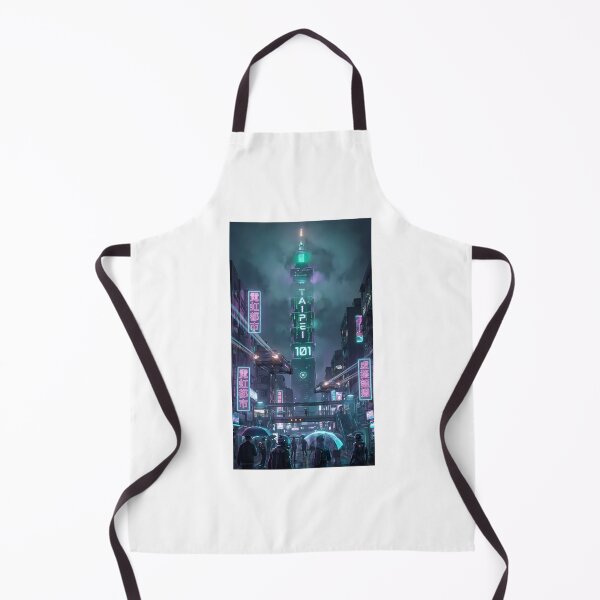 Item preview, Taipei 101 Cyberpunk - Futuristic Neon Rain Cityscape designed and sold by Digital Dreams Arts.