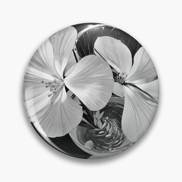 Item preview, Two BW Flowers in a Glass Cup designed and sold by Jasna Dragun.
