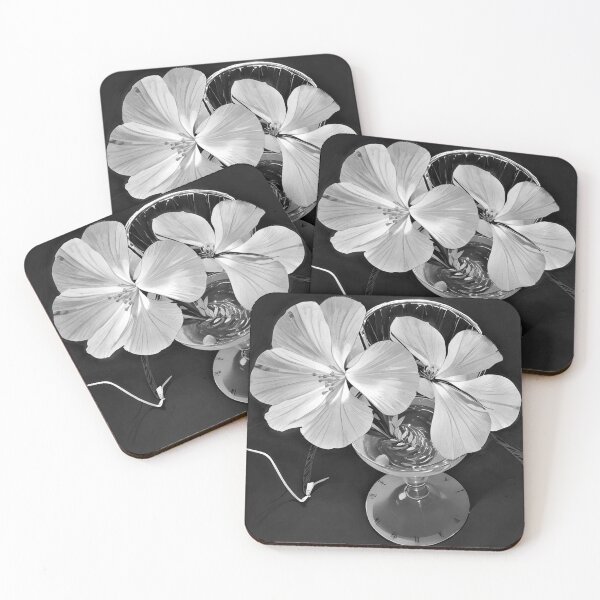 Item preview, Two BW Flowers in a Glass Cup designed and sold by Jasna Dragun.