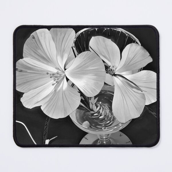 Item preview, Two BW Flowers in a Glass Cup designed and sold by Jasna Dragun.