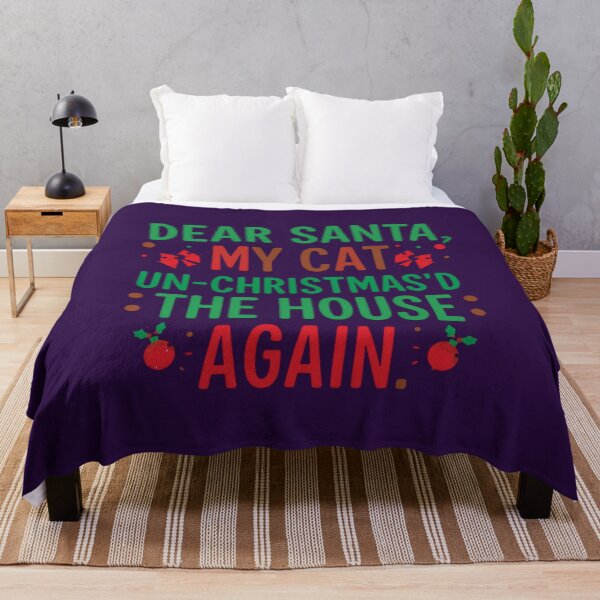 Item preview, Dear Santa My Cat Un-Christmas’d the House – Funny Cat Christmas Shirt designed and sold by EchopawCo.