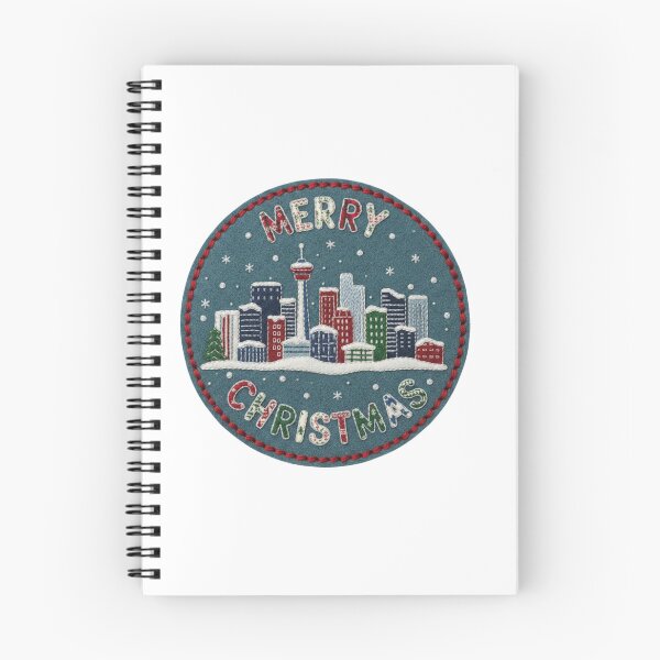 Item preview, Calgary Merry Christmas Rustic Canadian Felt Patch designed and sold by Imaginarium of Chaos falcon88 .