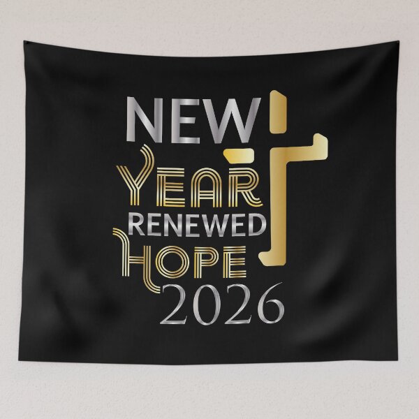 Item preview, New Year 2026 Renewed Hope in The Cross Of Jesus designed and sold by psalm23heals.