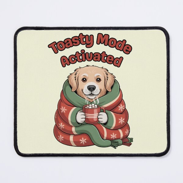 Item preview, Toasty Mode Activated Golden Retriever Winter Cozy Gift designed and sold by BlizzStyle.