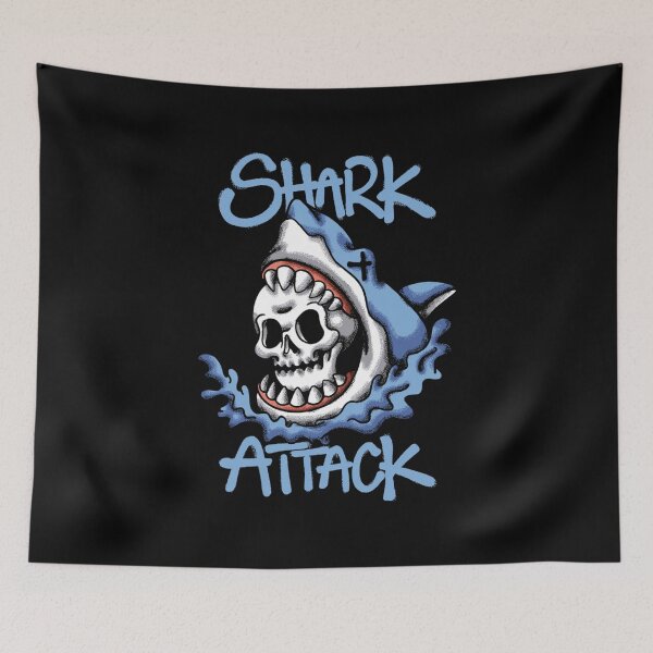 Item preview, Skull Shark Attack Dark Ocean Predator designed and sold by Oniyasha.