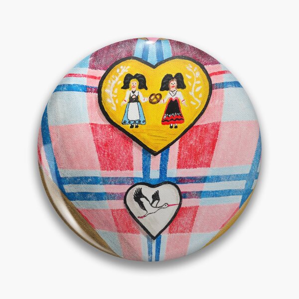 Item preview, Alsatian heart made of Alsatian kelsch with pretzel and Alsatian women designed and sold by Valérie SCHULER.